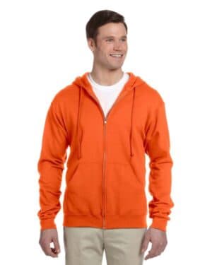 SAFETY ORANGE 993 adult nublend fleece full-zip hooded sweatshirt