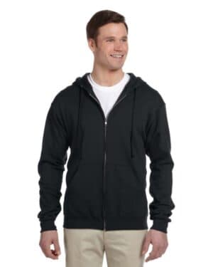 BLACK 993 adult nublend fleece full-zip hooded sweatshirt