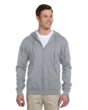 993 adult nublend fleece full-zip hooded sweatshirt