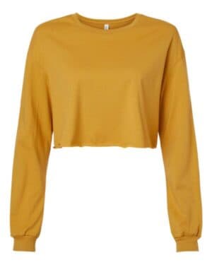 MUSTARD Bella canvas 6501 fwd fashion women's crop long sleeve tee