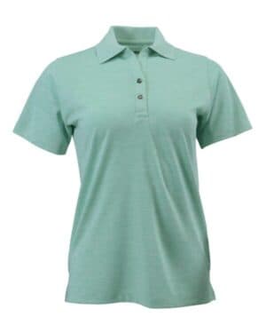 SURF GREEN HEATHER Paragon 131 women's dakota striated heather polo