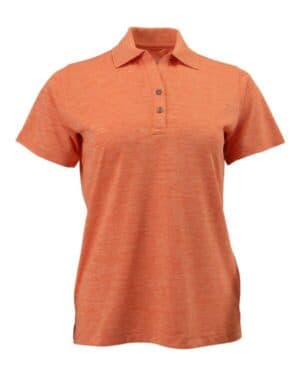 TANGERINE HEATHER Paragon 131 women's dakota striated heather polo