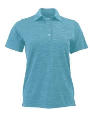 TURQUOISE HEATHER Paragon 131 women's dakota striated heather polo
