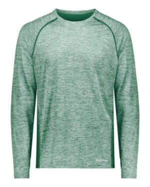 DARK GREEN HEATHER Holloway 222570 electrify coolcore long sleeve t-shirt
