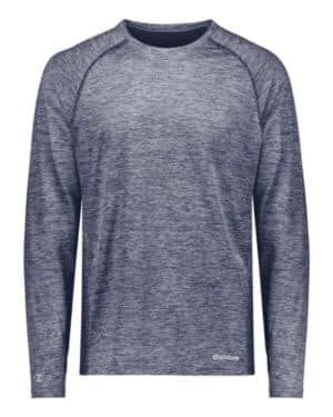 NAVY HEATHER Holloway 222570 electrify coolcore long sleeve t-shirt
