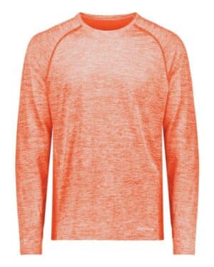 ORANGE HEATHER Holloway 222570 electrify coolcore long sleeve t-shirt