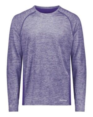 PURPLE HEATHER Holloway 222570 electrify coolcore long sleeve t-shirt