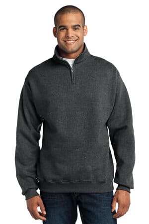 BLACK HEATHER 995M jerzees-nublend 1/4-zip cadet collar sweatshirt