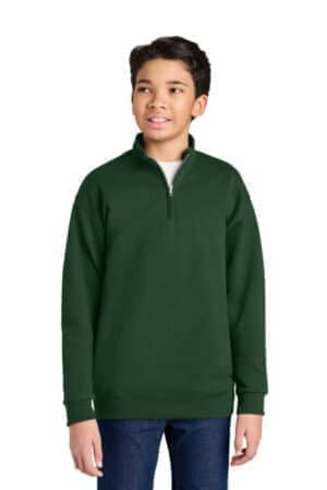 995Y jerzees youth nublend 1/4-zip cadet collar sweatshirt