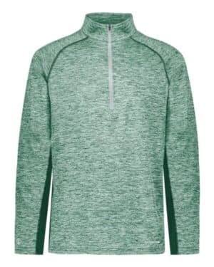 DARK GREEN HEATHER Holloway 222574 electrify coolcore quarter-zip pullover