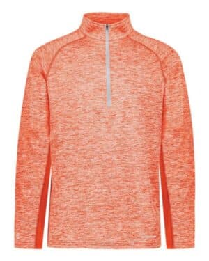 ORANGE HEATHER Holloway 222574 electrify coolcore quarter-zip pullover