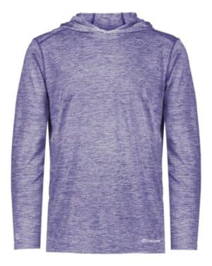 PURPLE HEATHER Holloway 222589 electrify coolcore hooded pullover