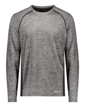 BLACK HEATHER 222670 youth electrify coolcore long sleeve t-shirt