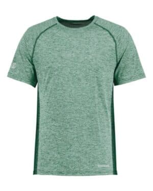 DARK GREEN HEATHER Holloway 222671 youth electrify coolcore t-shirt