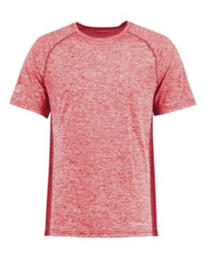 SCARLET HEATHER Holloway 222671 youth electrify coolcore t-shirt