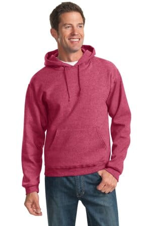 VINTAGE HEATHER RED 996M jerzees nublend pullover hooded sweatshirt