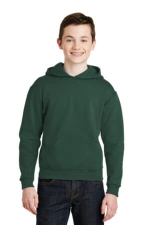 FOREST GREEN 996Y jerzees-youth nublend pullover hooded sweatshirt