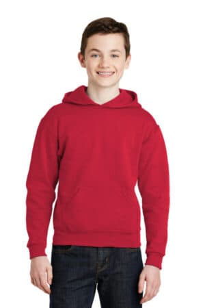 TRUE RED 996Y jerzees-youth nublend pullover hooded sweatshirt