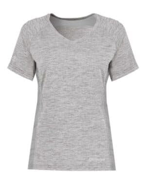 ATHLETIC GREY HEATHER Holloway 222771 women's electrify coolcore v-neck t-shirt