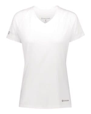 WHITE Holloway 222771 women's electrify coolcore v-neck t-shirt
