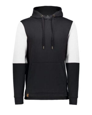BLACK/ WHITE 222581 ivy league team fleece colorblocked hooded sweatshirt