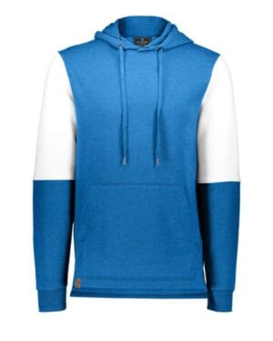 ROYAL HEATHER/ WHITE 222581 ivy league team fleece colorblocked hooded sweatshirt