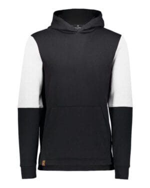 BLACK/ WHITE 222681 youth ivy league team fleece colorblocked hooded sweatshirt
