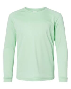 MINT GREEN 218Y youth long islander performance long sleeve t-shirt