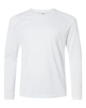 WHITE 218Y youth long islander performance long sleeve t-shirt