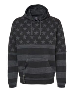 BLACK STARS & STRIPES J america 8815 tailgate hooded sweatshirt