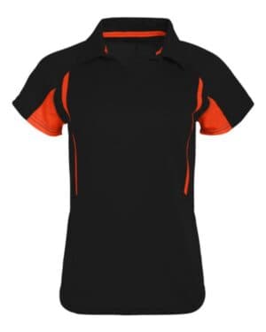 BLACK/ ORANGE Holloway 222730 women's two-tone avenger polo