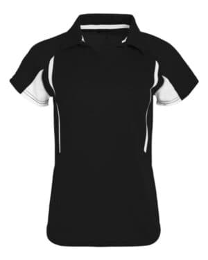 BLACK/ WHITE Holloway 222730 women's two-tone avenger polo