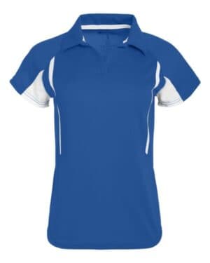 ROYAL/ WHITE Holloway 222730 women's two-tone avenger polo