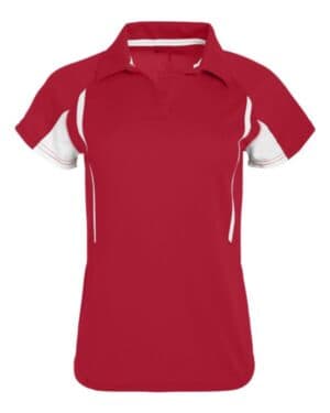 SCARLET/ WHITE Holloway 222730 women's two-tone avenger polo