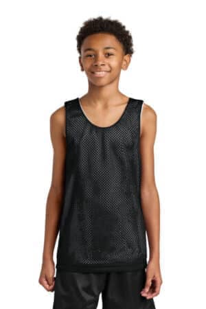 BLACK/ WHITE A4N2206 a4 sprint youth reversible mesh tank