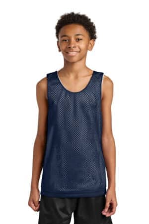 NAVY/ WHITE A4N2206 a4 sprint youth reversible mesh tank