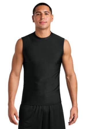 BLACK A4N2306 a4 compression muscle tee