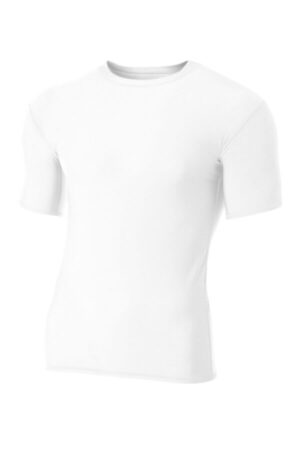 WHITE A4N3130 a4 compression short sleeve tee