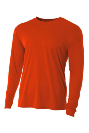ATHLETIC ORANGE A4N3165 a4 cooling performance long sleeve tee