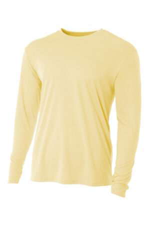 LIGHT YELLOW A4N3165 a4 cooling performance long sleeve tee