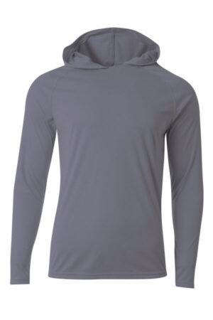 GRAPHITE A4N3409 a4 cooling performance long sleeve hooded tee