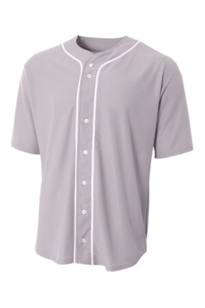 A4N4184 a4 short sleeve full-button baseball top