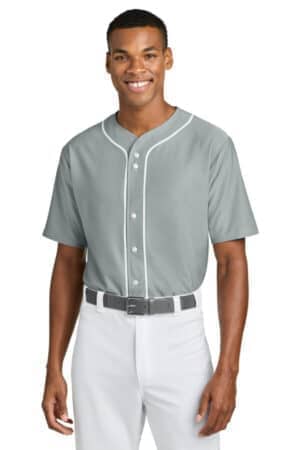 A4N4184 a4 short sleeve full-button baseball top