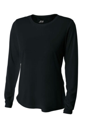 BLACK A4NW3002 a4 women's cooling performance long sleeve tee