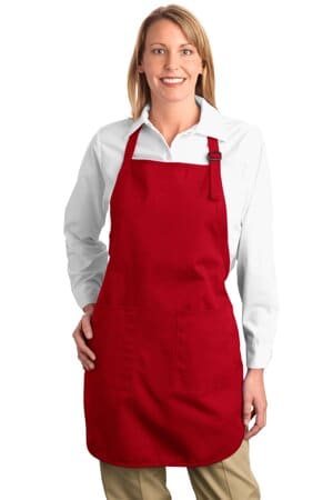 RED A500 port authority full-length apron with pockets