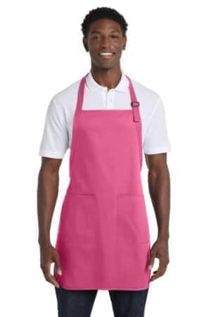 AWARENESS PINK A500 port authority full-length apron with pockets