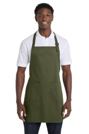 OLIVE DRAB GREEN OLIVE DRAB GREEN A500 port authority full-length apron with pockets