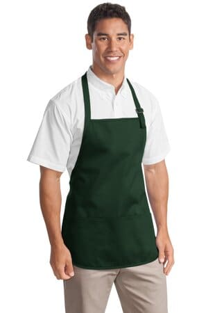 HUNTER A510 port authority medium-length apron with pouch pockets