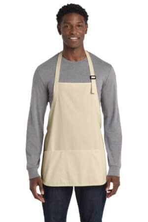 STONE STONE A510 port authority medium-length apron with pouch pockets