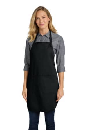 BLACK BLACK A703 port authority easy care full-length apron with stain release